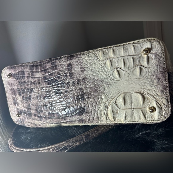 Brahmin large Duxbury Satchel crocodile genuine leather handbag - Picture 9 of 9